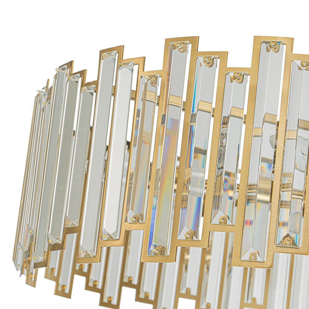 (OpenBox) Modern Glam Brass 6-Light Crystal Drum Cage Chandelier