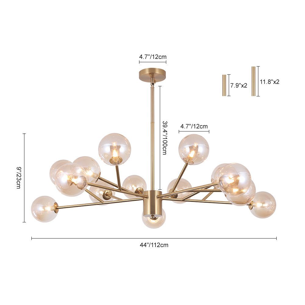 (OpenBox) Modern Sputnik Branching Bubble Chandelier