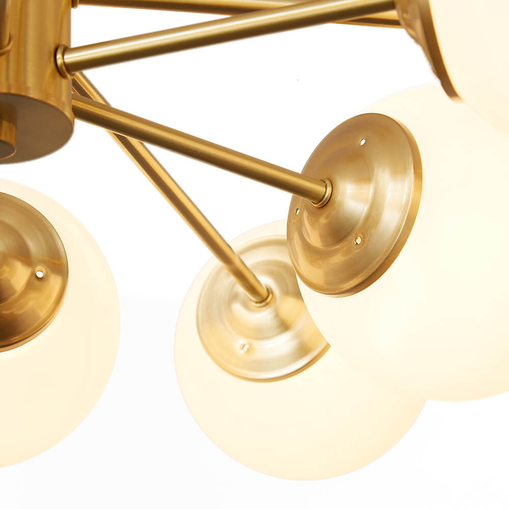 (OpenBox) Opal Glass Globe Sputnik Chandelier