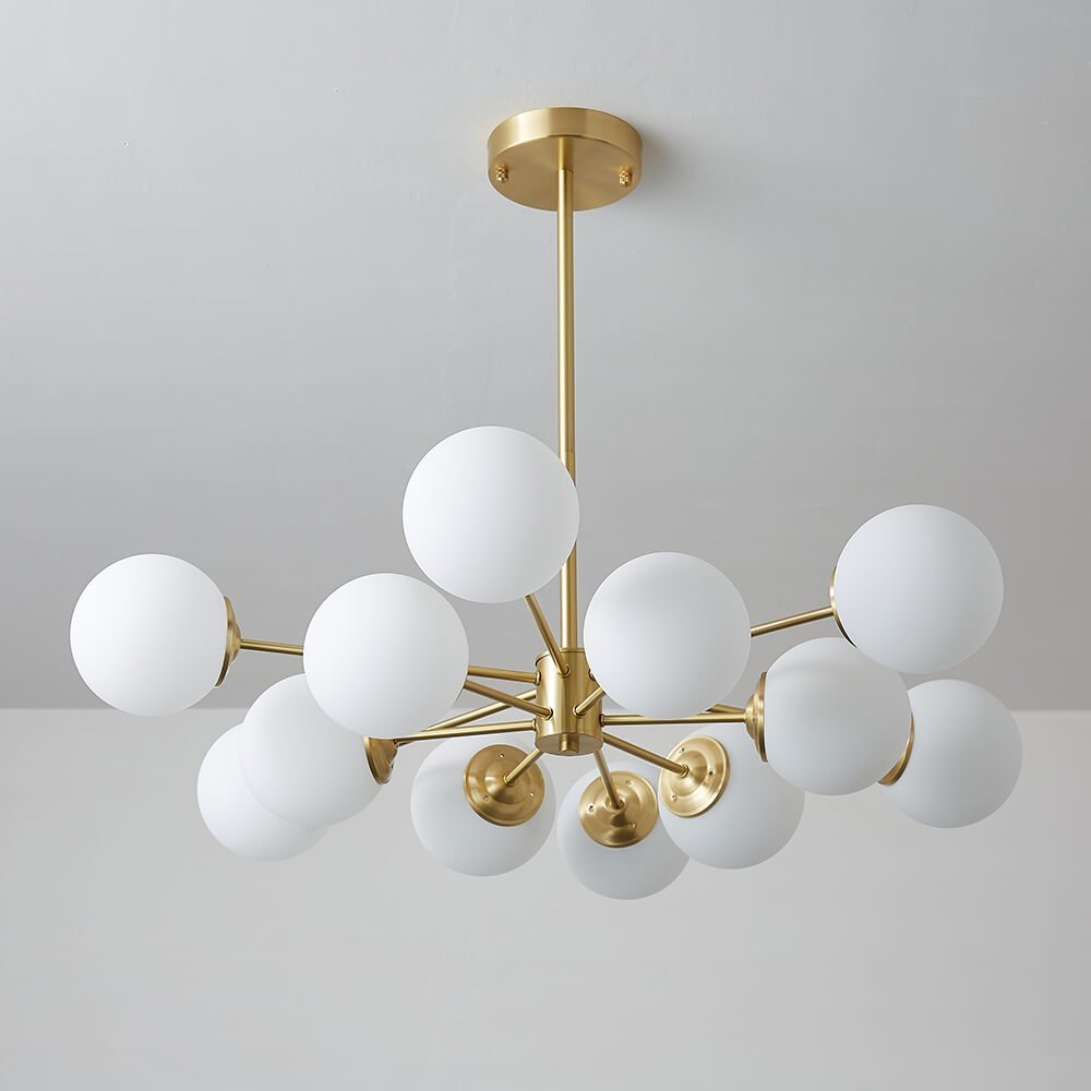 (OpenBox) Opal Glass Globe Sputnik Chandelier