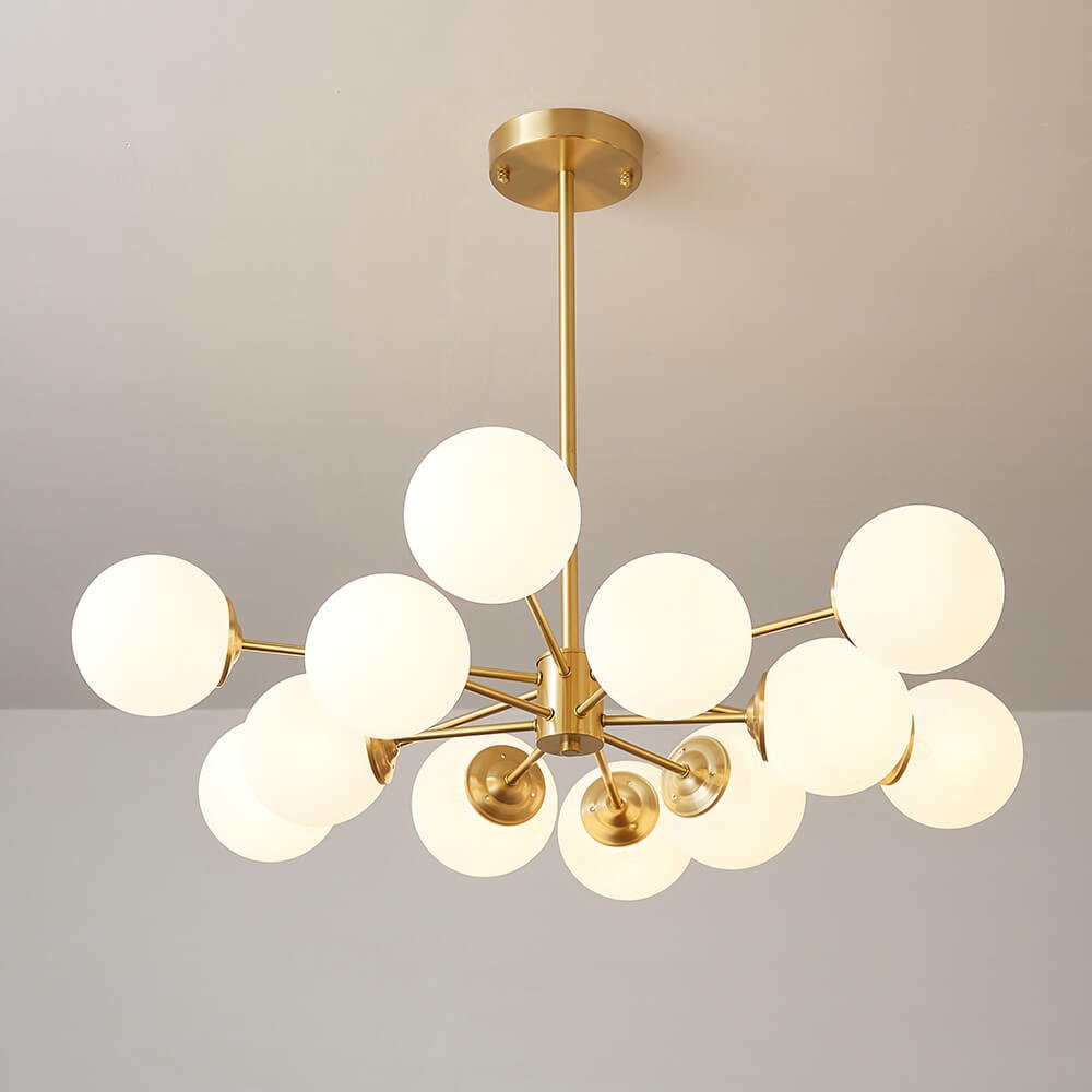 (OpenBox) Opal Glass Globe Sputnik Chandelier