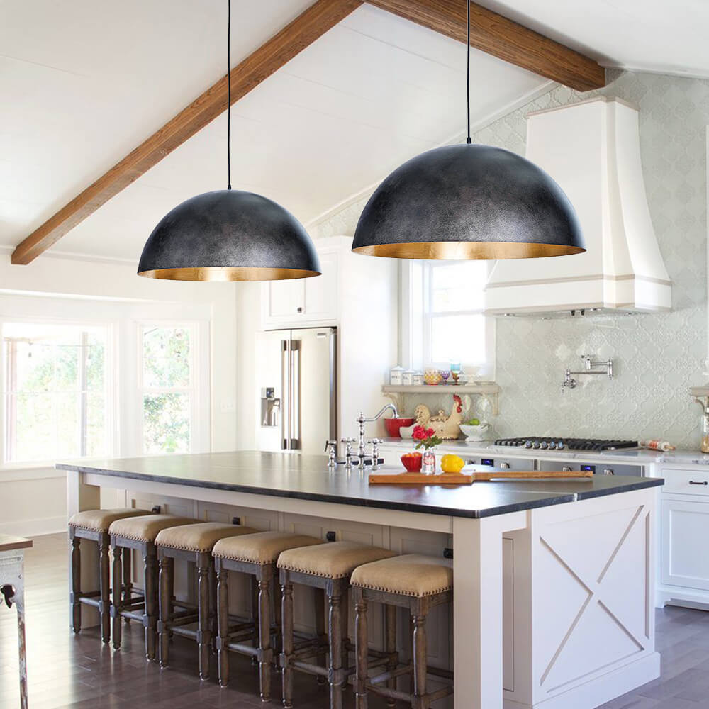 (OpenBox) Oversized Metal Dome Pendant Light