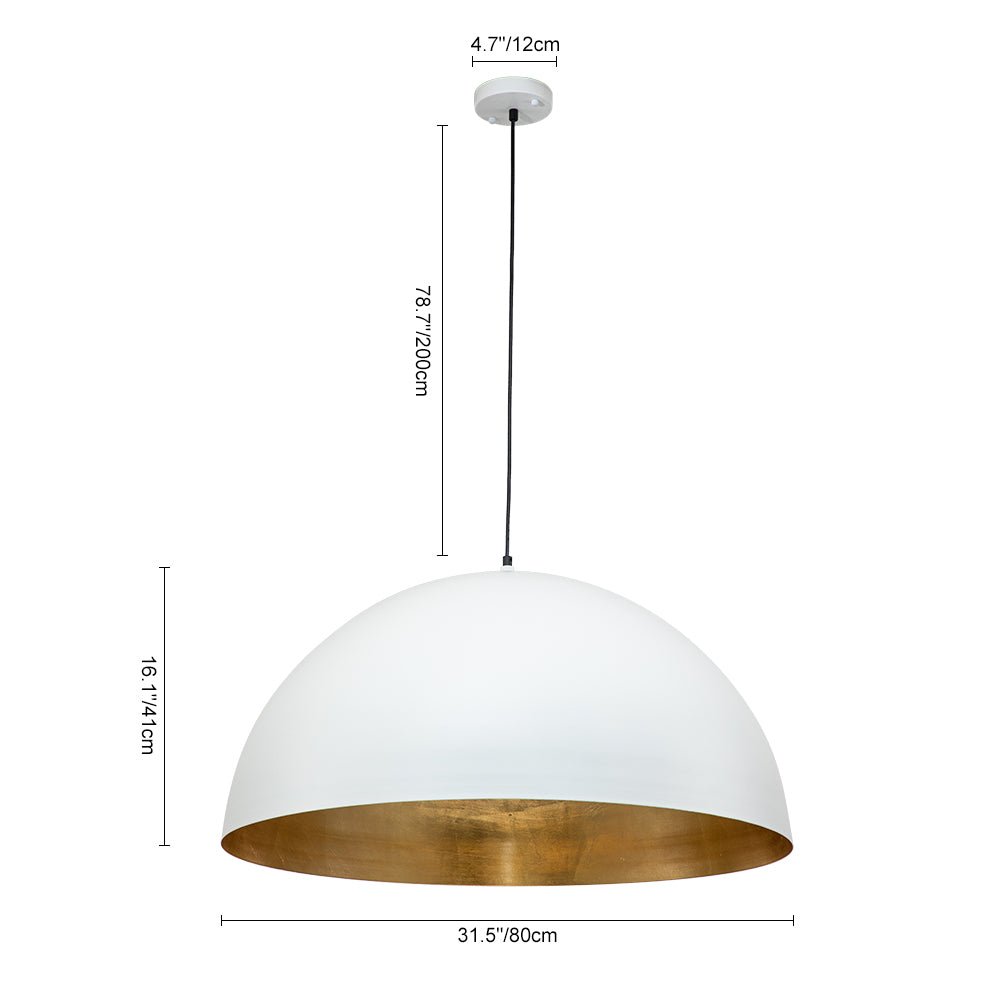 (OpenBox) Oversized Metal Dome Pendant Light
