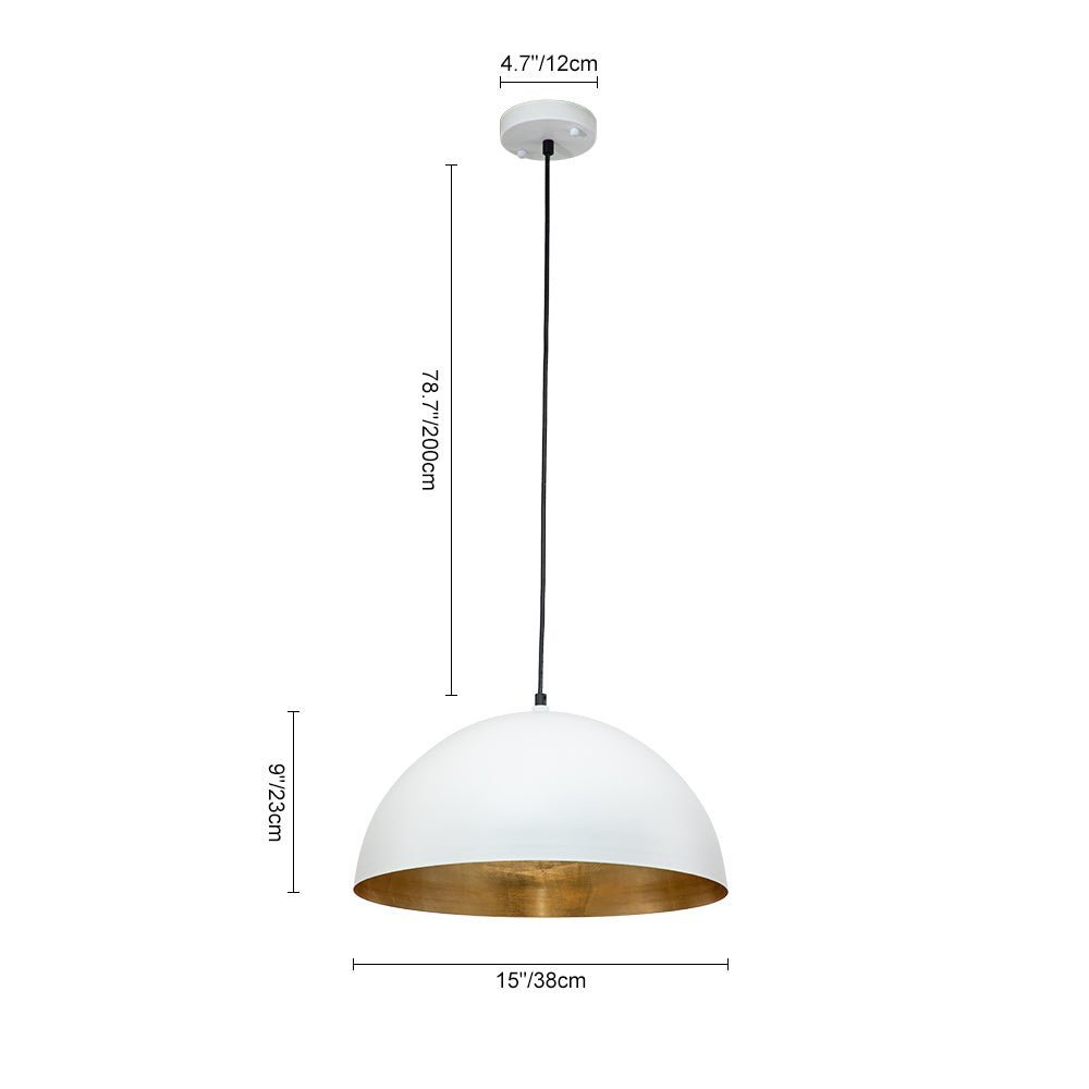 (OpenBox) Oversized Metal Dome Pendant Light