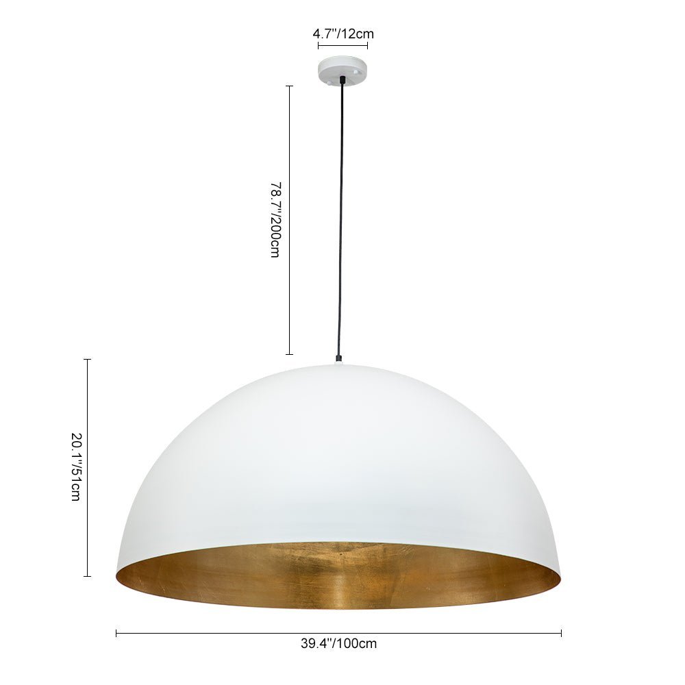 (OpenBox) Oversized Metal Dome Pendant Light