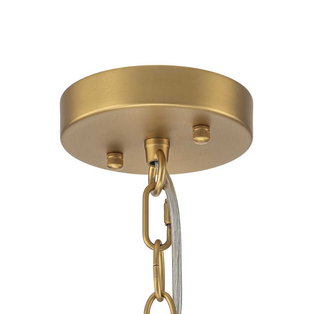(OpenBox) Tiered Hammered Water Glass Round Semi Flush Mount