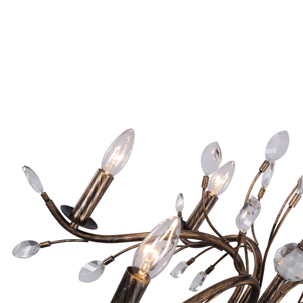 (OpenBox) Vintage Antique Crystal Floral Chandelier