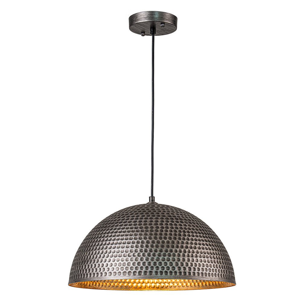 (OpenBox) Vintage Luxe Oversized Hammered Dome Pendant