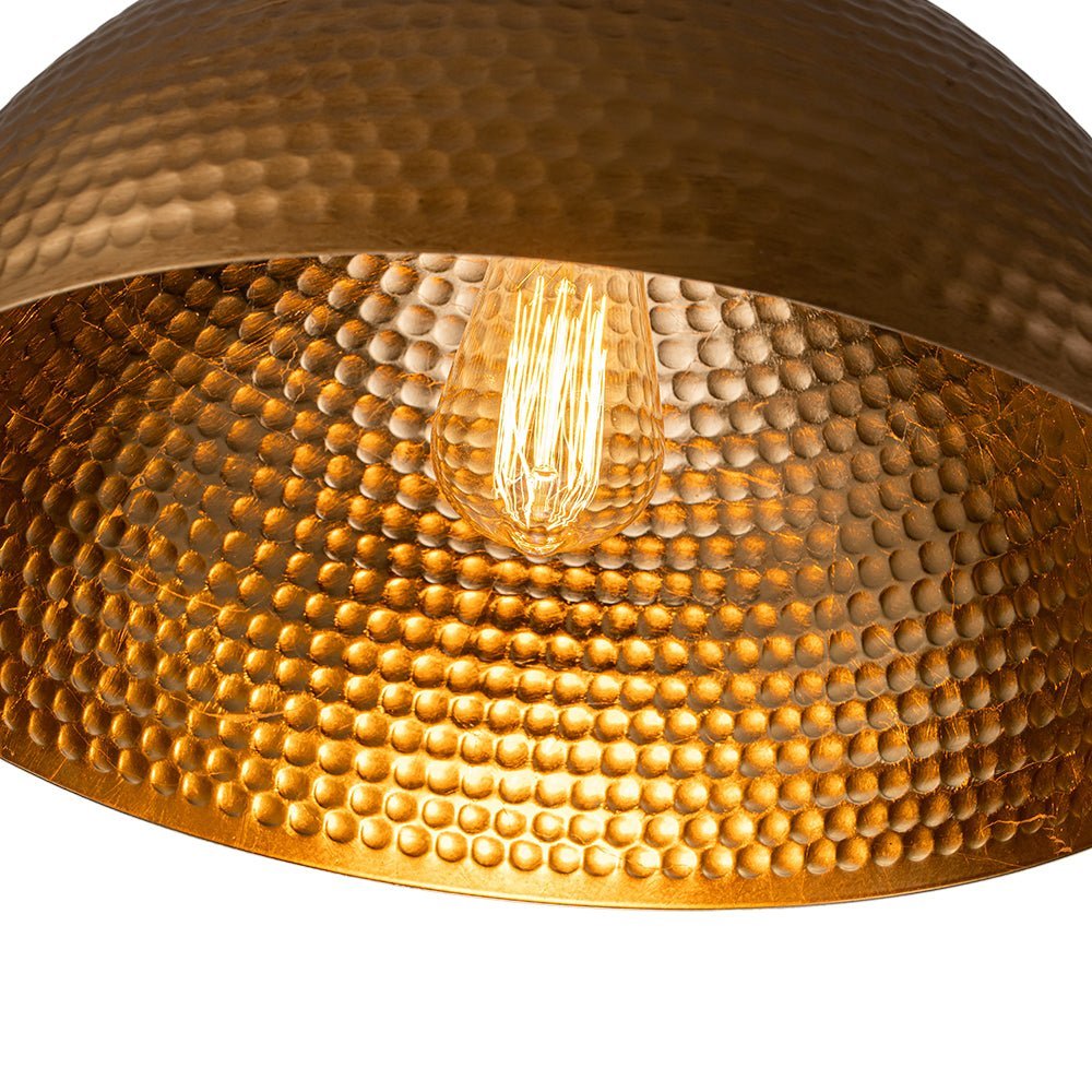 (OpenBox) Vintage Luxe Oversized Hammered Dome Pendant