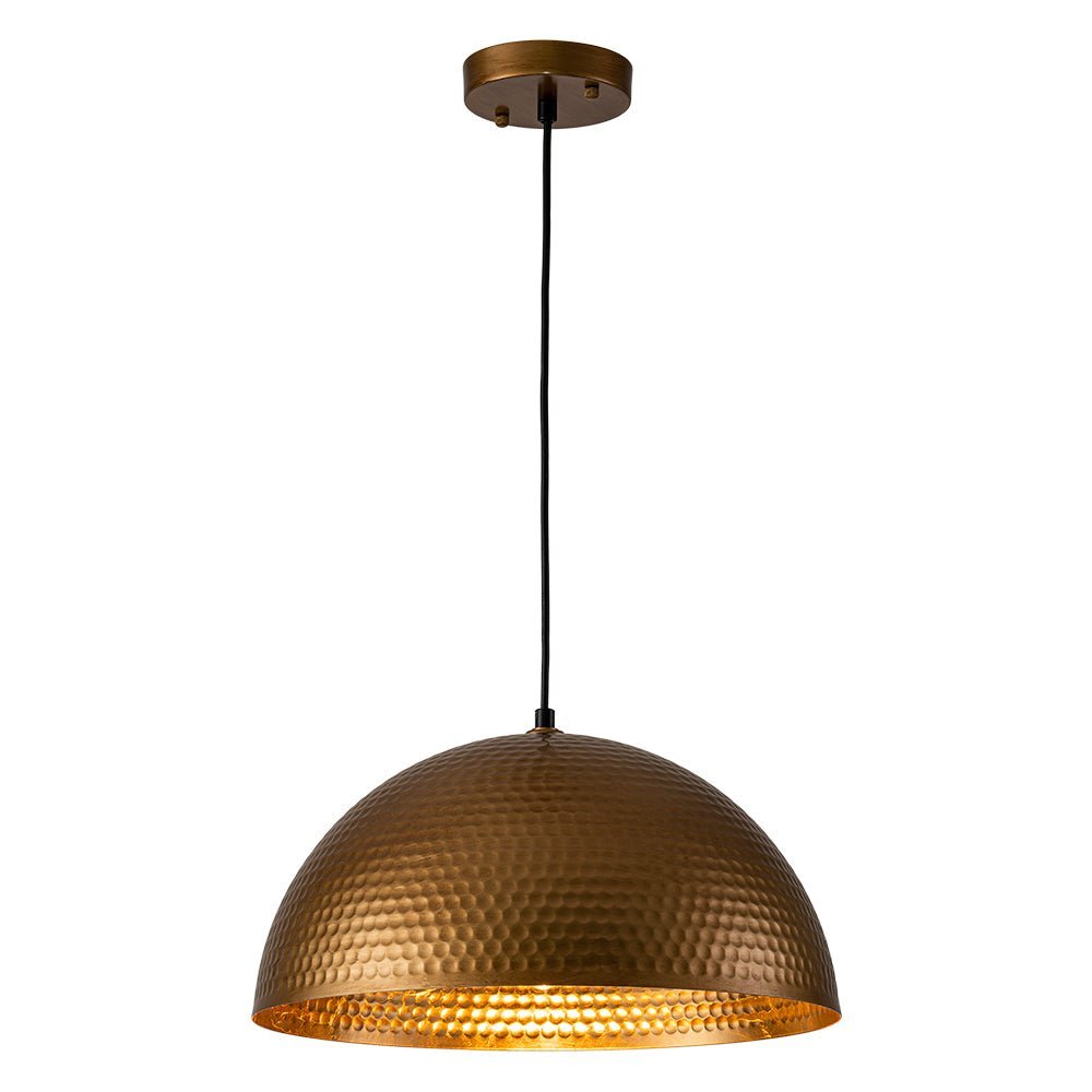 (OpenBox) Vintage Luxe Oversized Hammered Dome Pendant