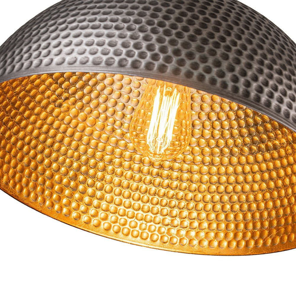 (OpenBox) Vintage Luxe Oversized Hammered Dome Pendant