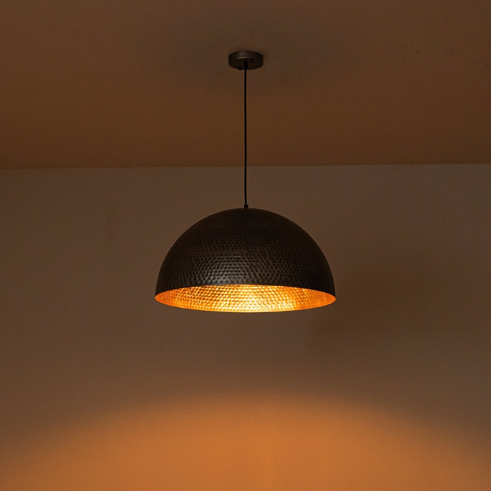 (OpenBox) Vintage Luxe Oversized Hammered Dome Pendant
