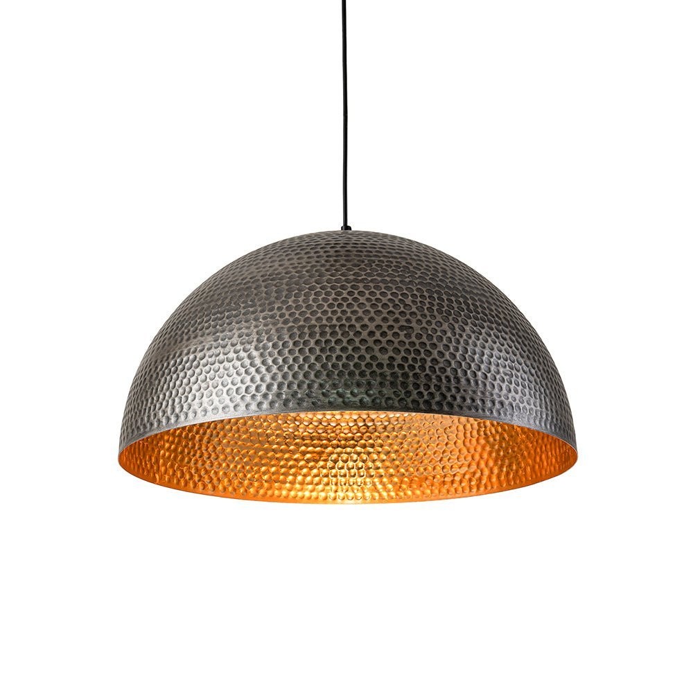 (OpenBox) Vintage Luxe Oversized Hammered Dome Pendant