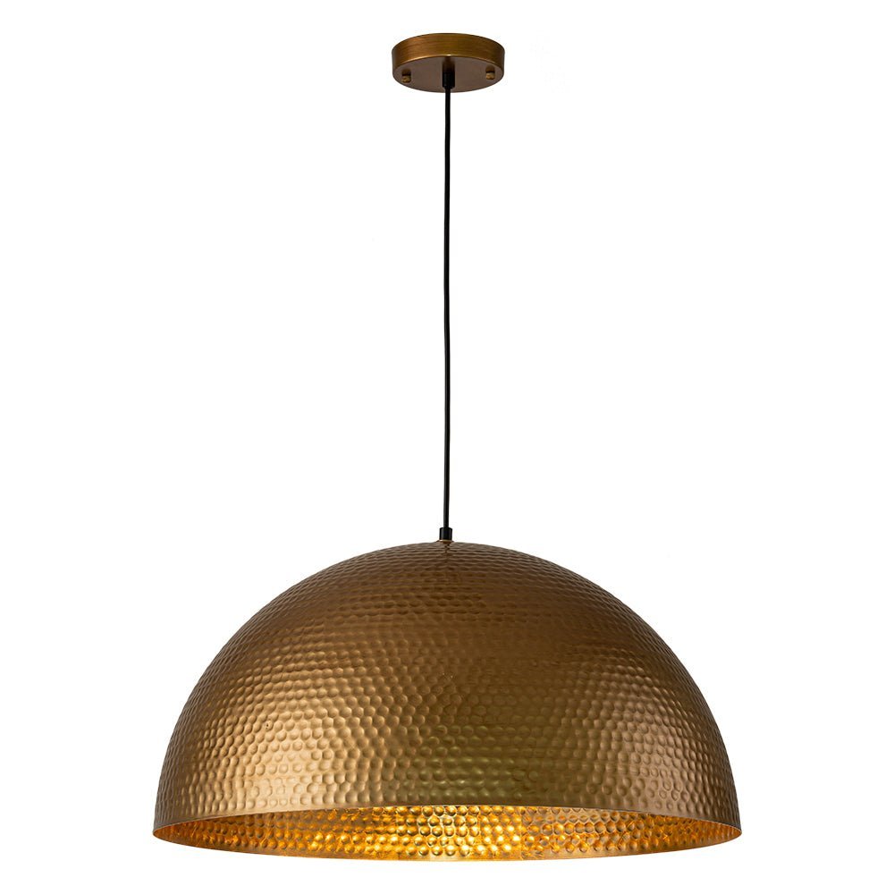 (OpenBox) Vintage Luxe Oversized Hammered Dome Pendant