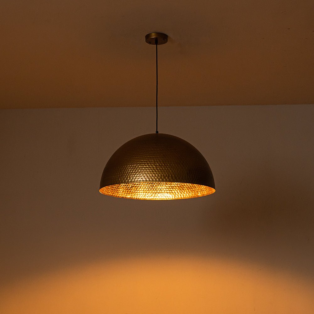 (OpenBox) Vintage Luxe Oversized Hammered Dome Pendant