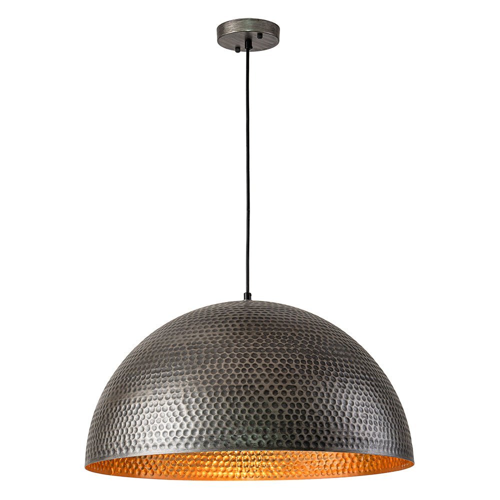 (OpenBox) Vintage Luxe Oversized Hammered Dome Pendant