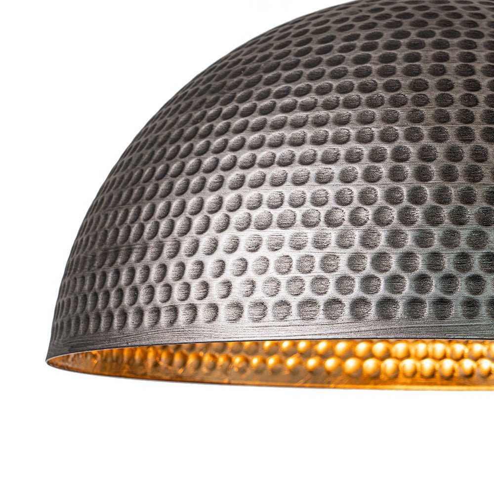 (OpenBox) Vintage Luxe Oversized Hammered Dome Pendant