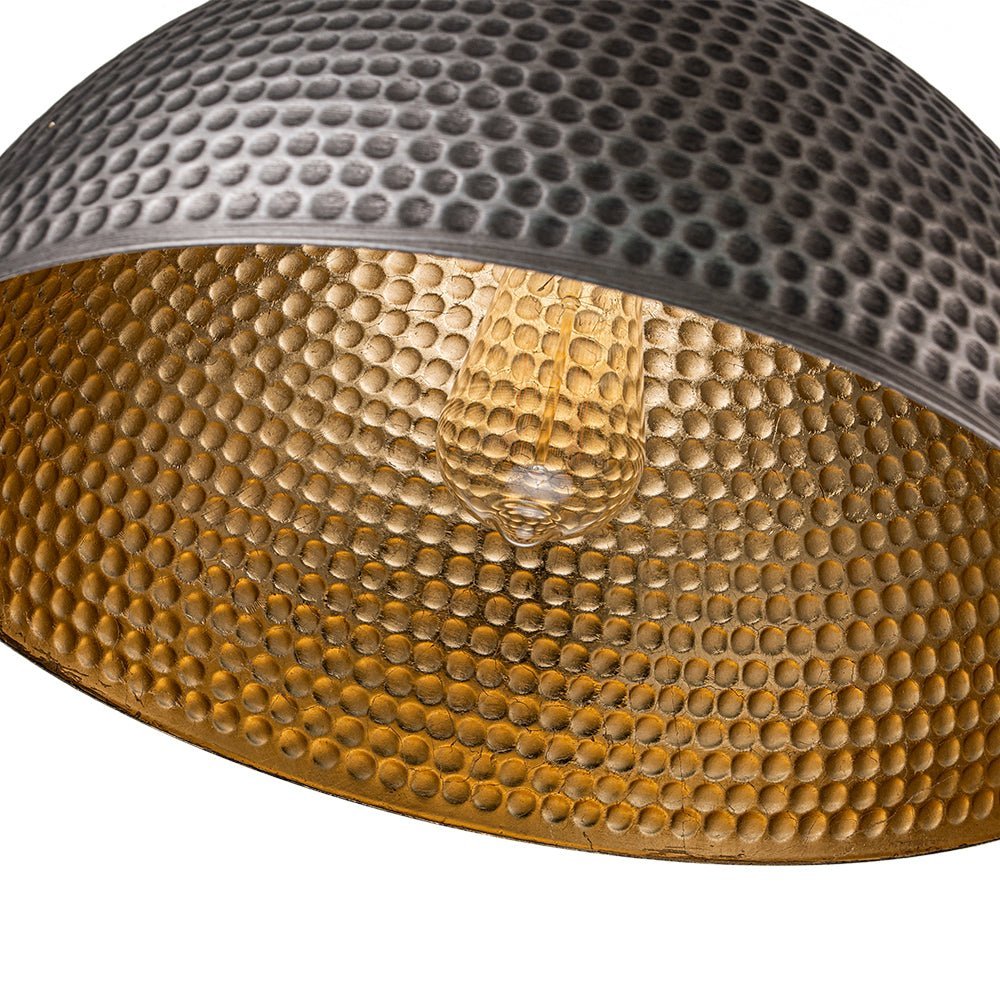 (OpenBox) Vintage Luxe Oversized Hammered Dome Pendant