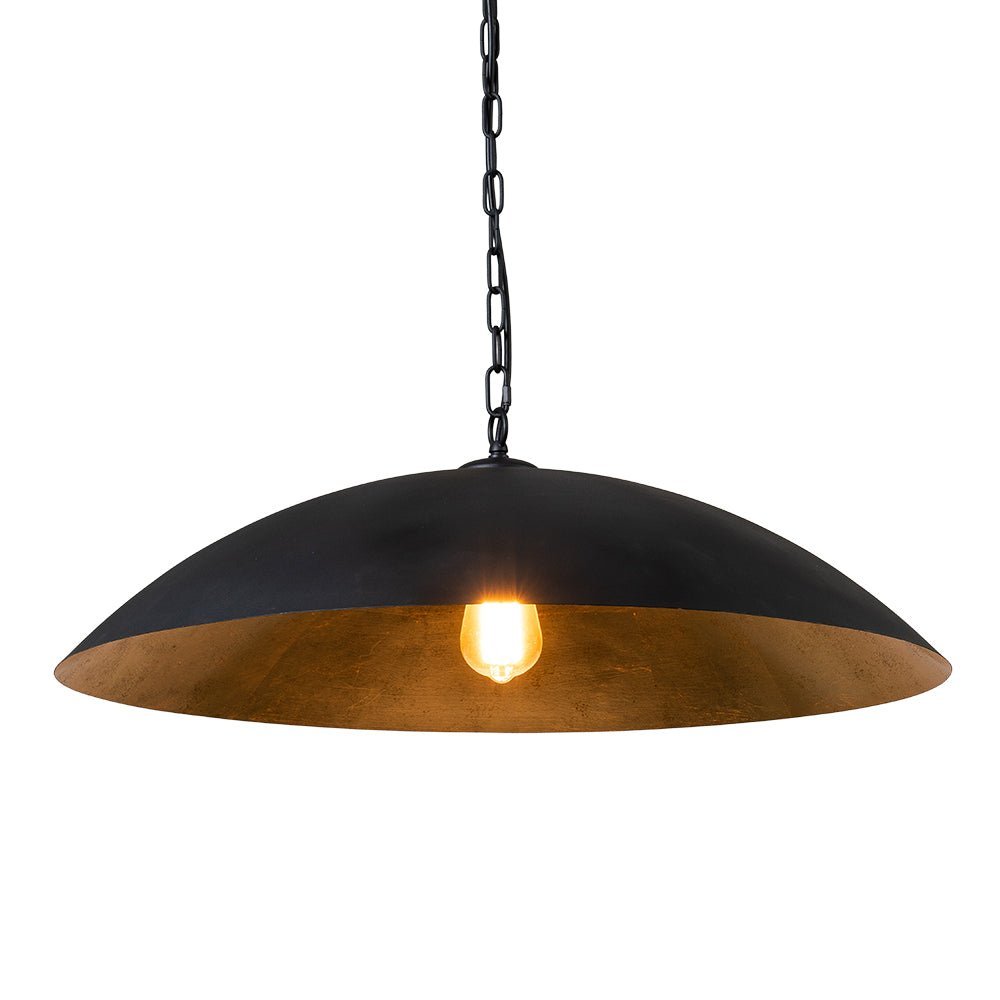 (OpenBox) Vintage Oversized Flat Dome Metal Pendant Light