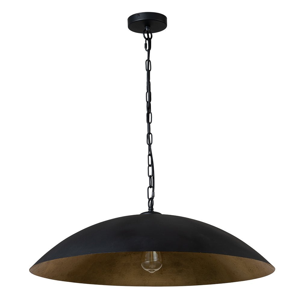 (OpenBox) Vintage Oversized Flat Dome Metal Pendant Light