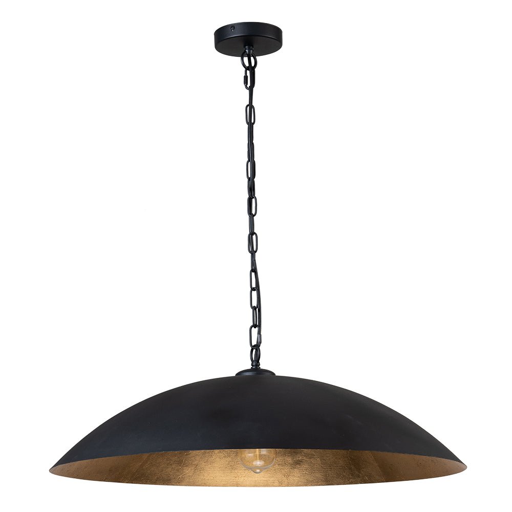 (OpenBox) Vintage Oversized Flat Dome Metal Pendant Light