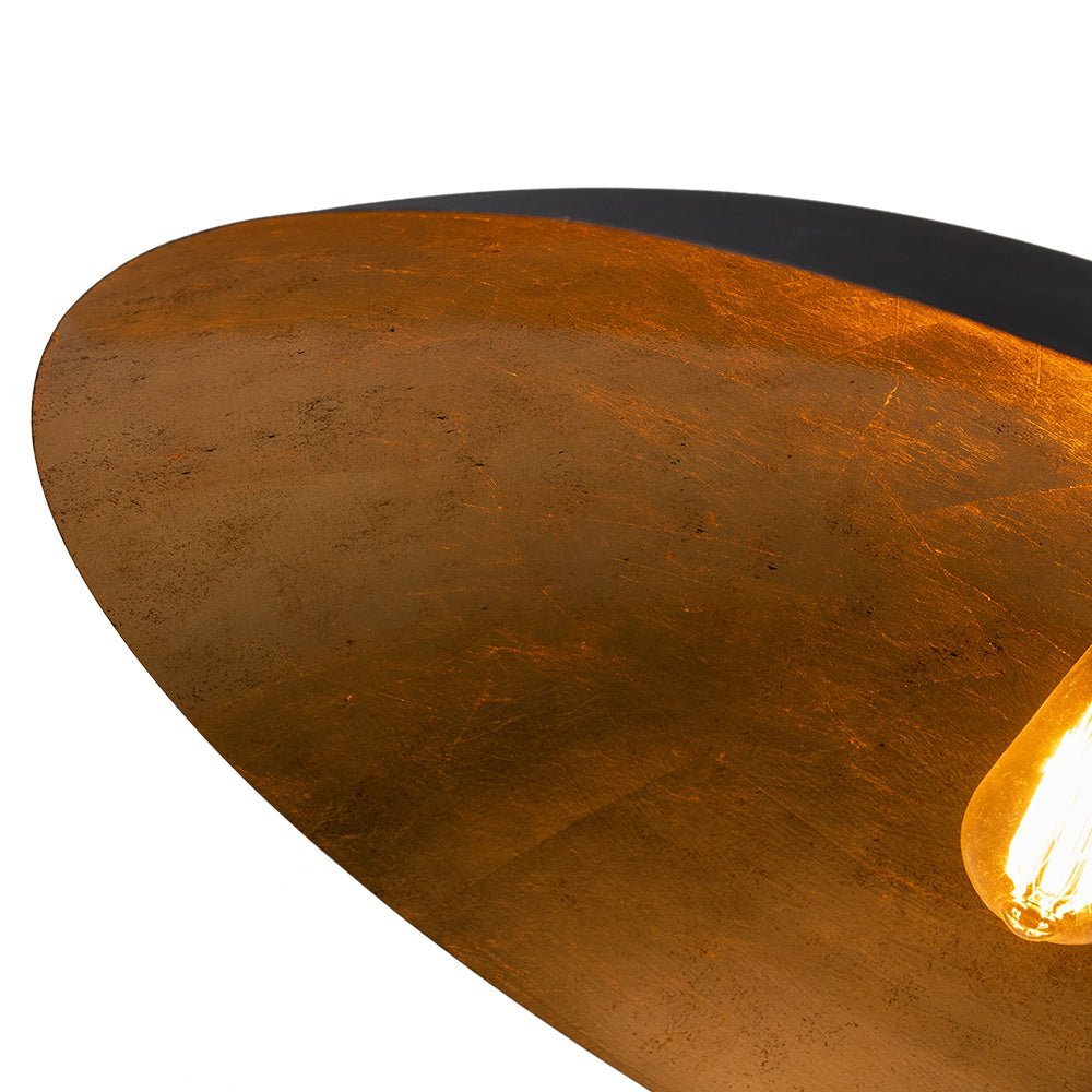 (OpenBox) Vintage Oversized Flat Dome Metal Pendant Light