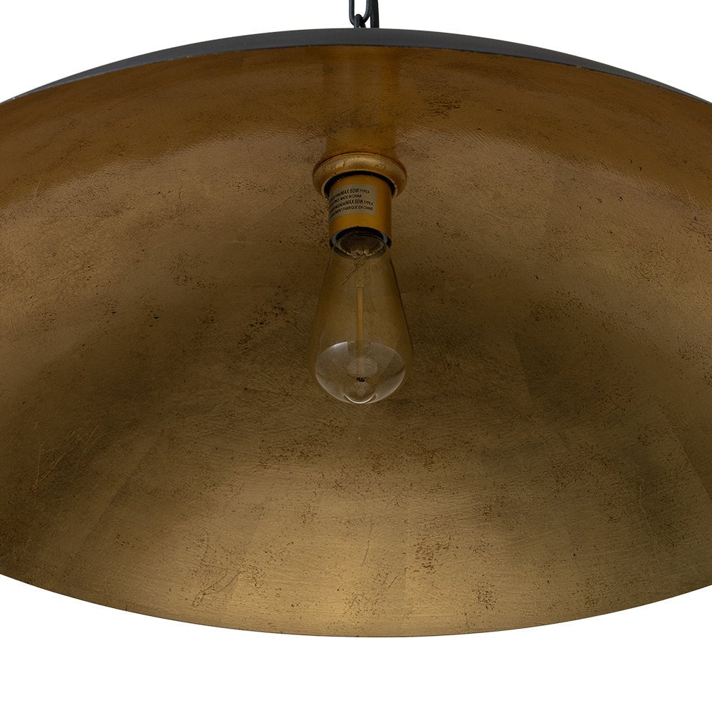 (OpenBox) Vintage Oversized Flat Dome Metal Pendant Light