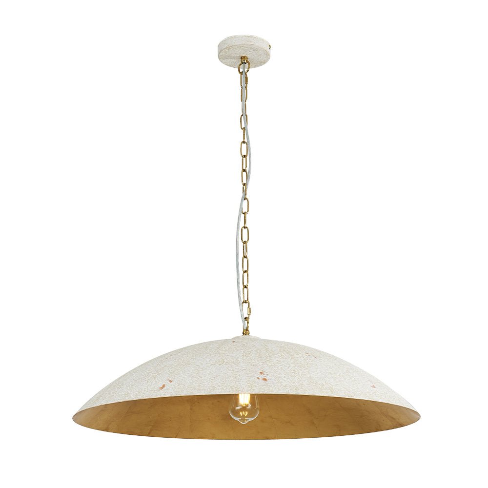 (OpenBox) Vintage Oversized Flat Dome Metal Pendant Light