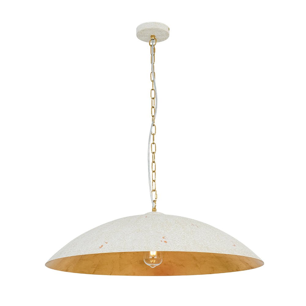 (OpenBox) Vintage Oversized Flat Dome Metal Pendant Light
