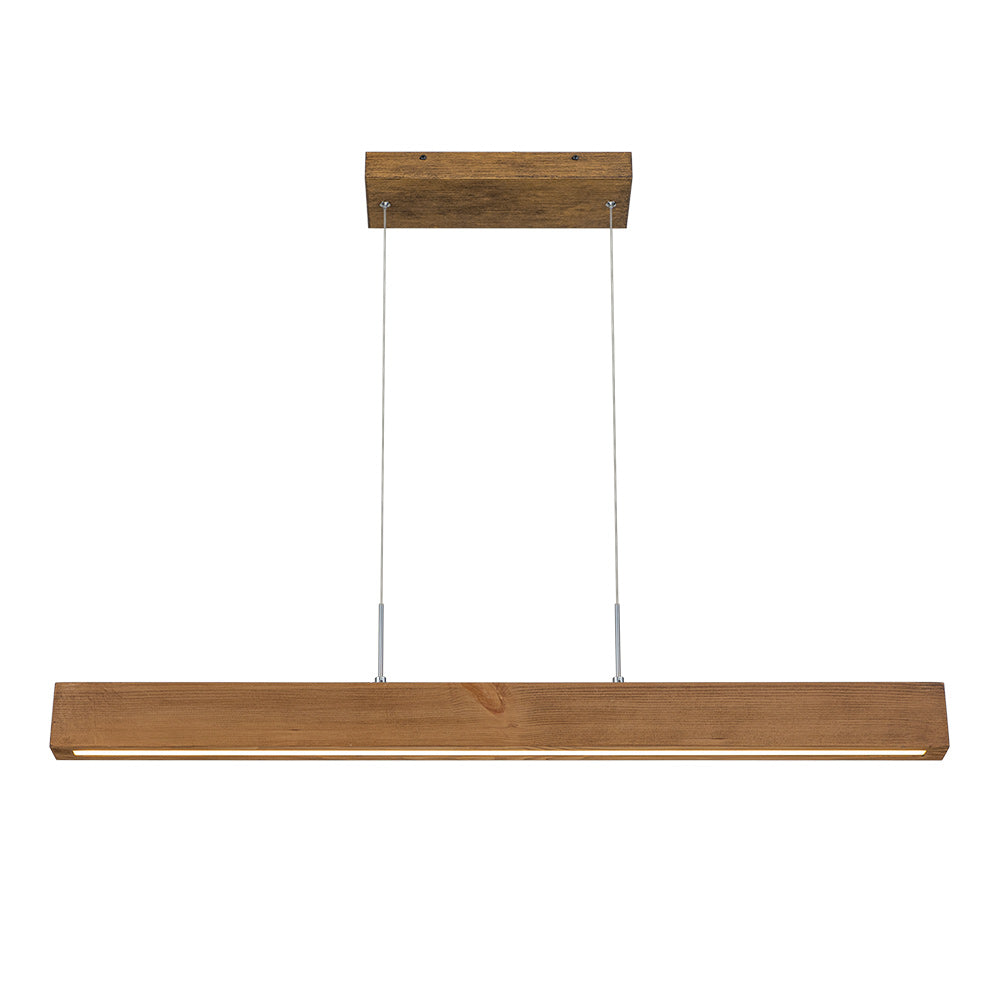 (OpenBox) 1-Light Modern Minimalist LED Wood Linear Chandelier