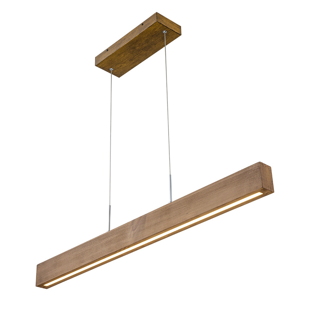 (OpenBox) 1-Light Modern Minimalist LED Wood Linear Chandelier
