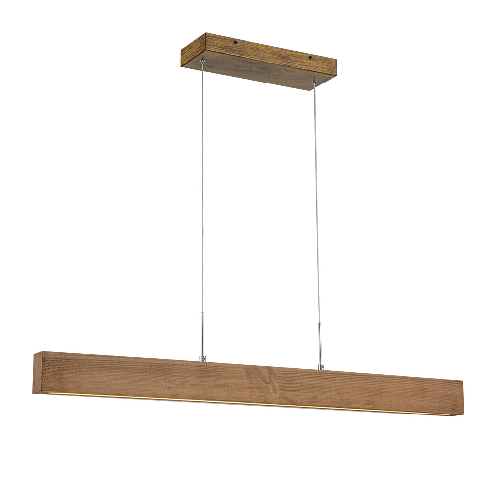 (OpenBox) 1-Light Modern Minimalist LED Wood Linear Chandelier