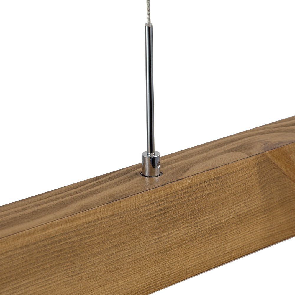 (OpenBox) 1-Light Modern Minimalist LED Wood Linear Chandelier