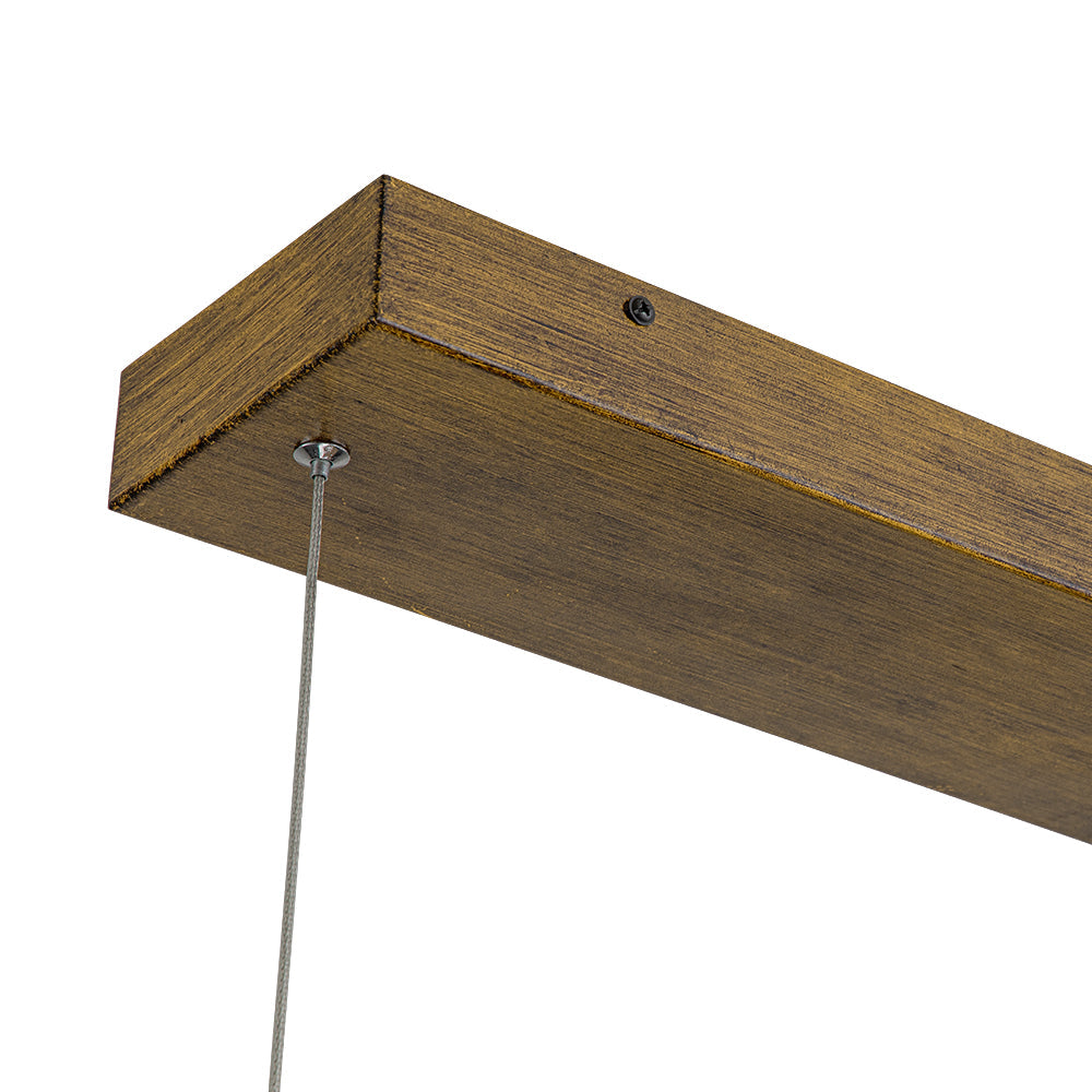 (OpenBox) 1-Light Modern Minimalist LED Wood Linear Chandelier