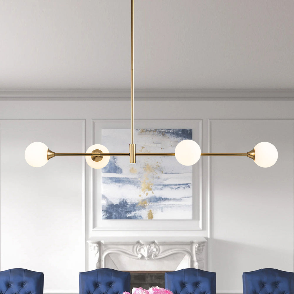(OpenBox) 4-Light Opal Glass Globe Kitchen Island Pendant