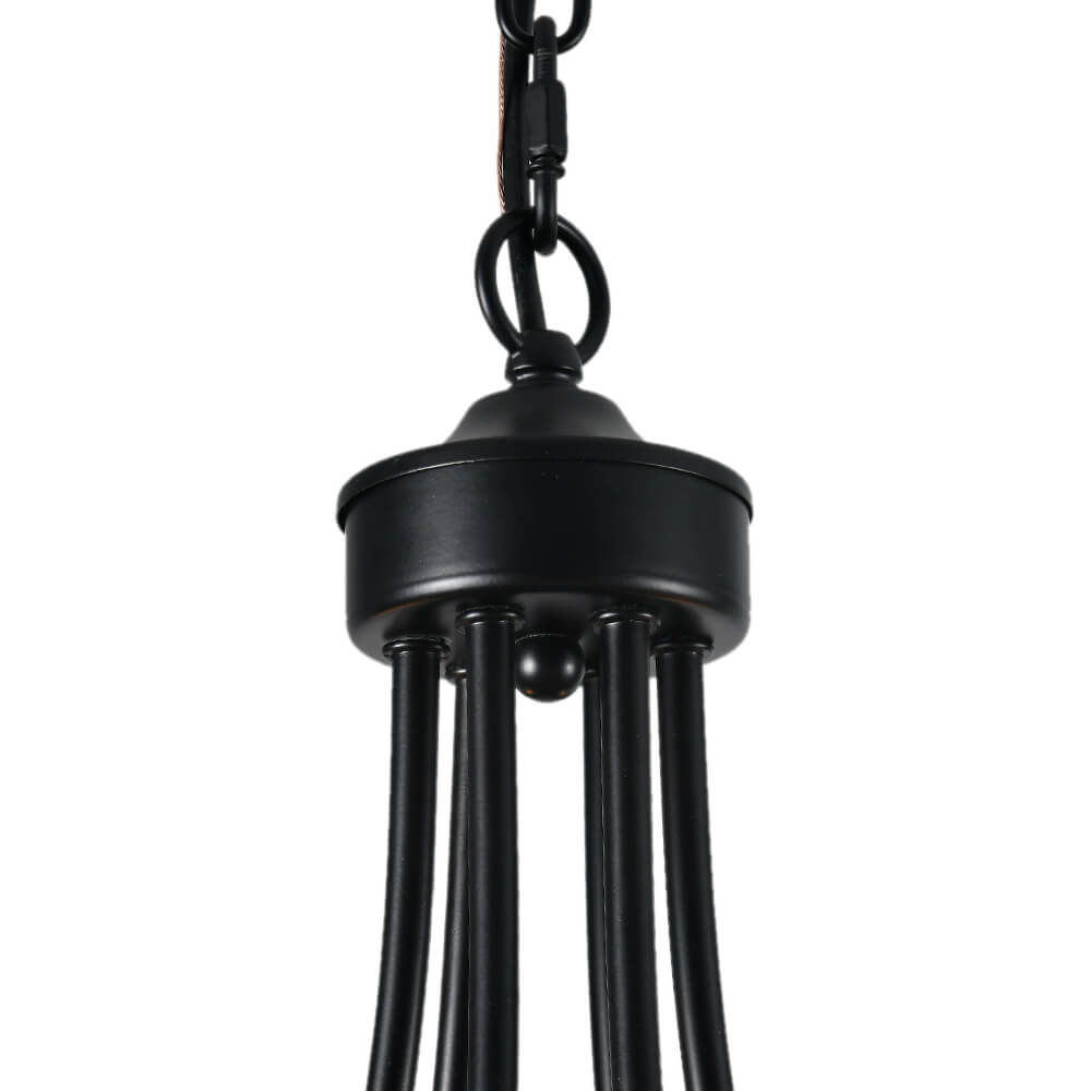 6-Light Farmhouse Wagon Wheel Chandelier