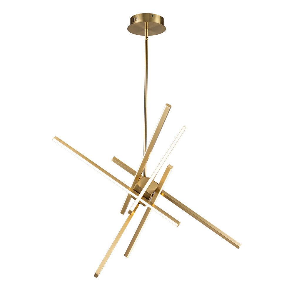 6-Light LED Rod Sputnik Chandelier