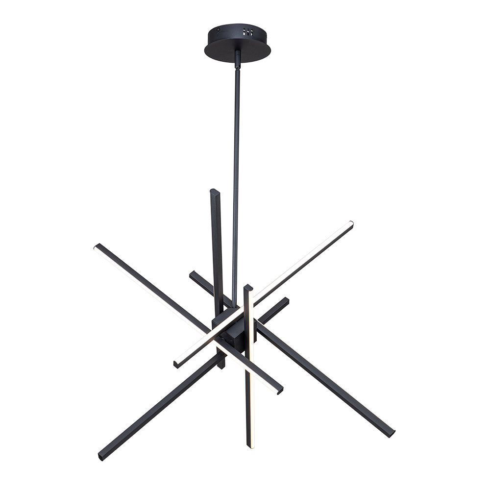 6-Light LED Rod Sputnik Chandelier