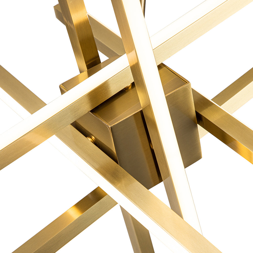 6-Light LED Rod Sputnik Chandelier