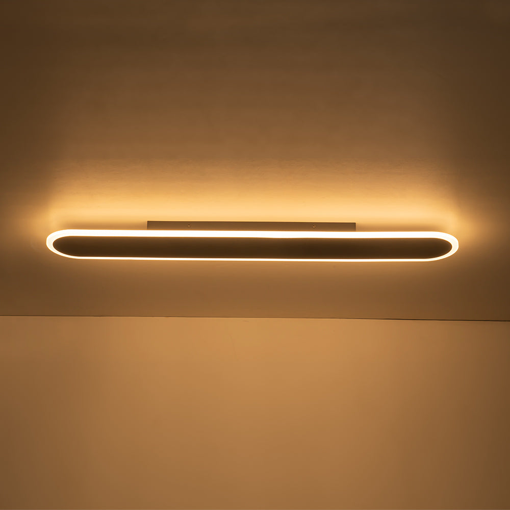 Contemporary Long Oval Warm Dimmable LED Ceiling Light