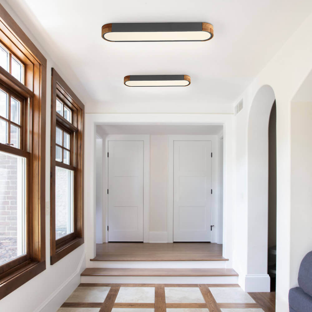 Dimmable Minimalist Long Oval Flush Mount LED Light