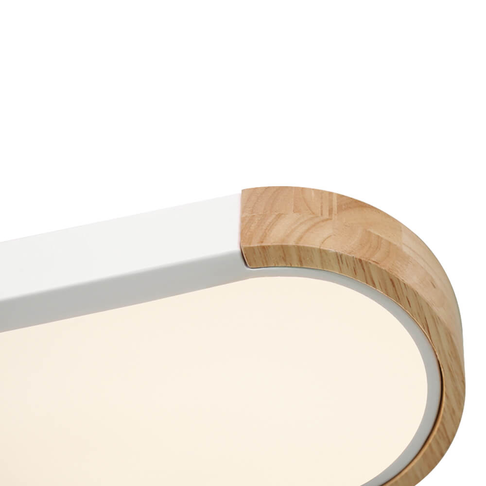 Dimmable Minimalist Long Oval Flush Mount LED Light