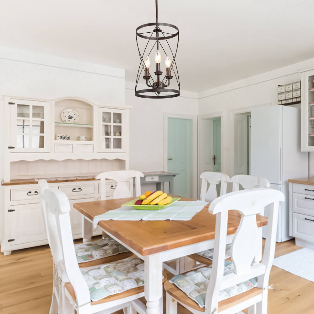 Farmhouse Metal Cylinder Pendant Light