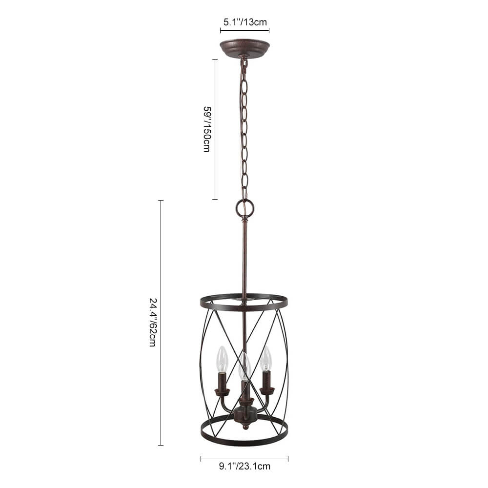 Farmhouse Metal Cylinder Pendant Light