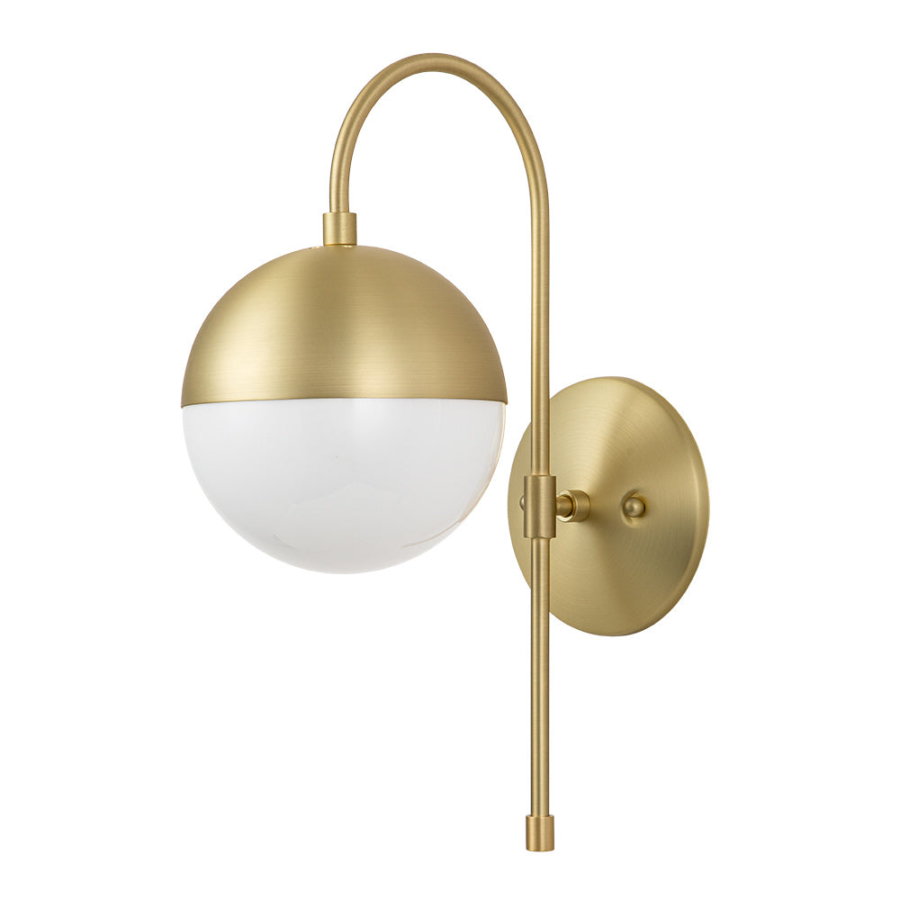 Goose Arm Globe Wall Sconce