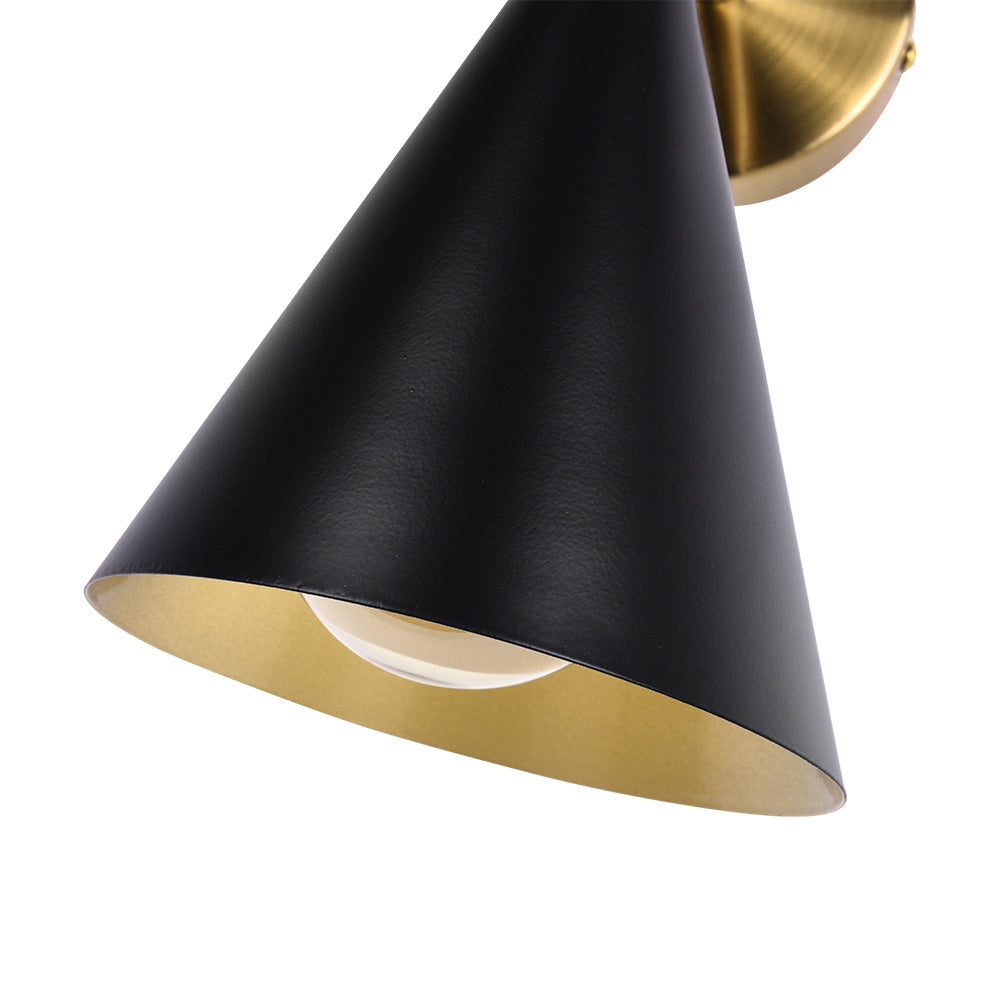 Mid-Century Modern Black Wall Sconce