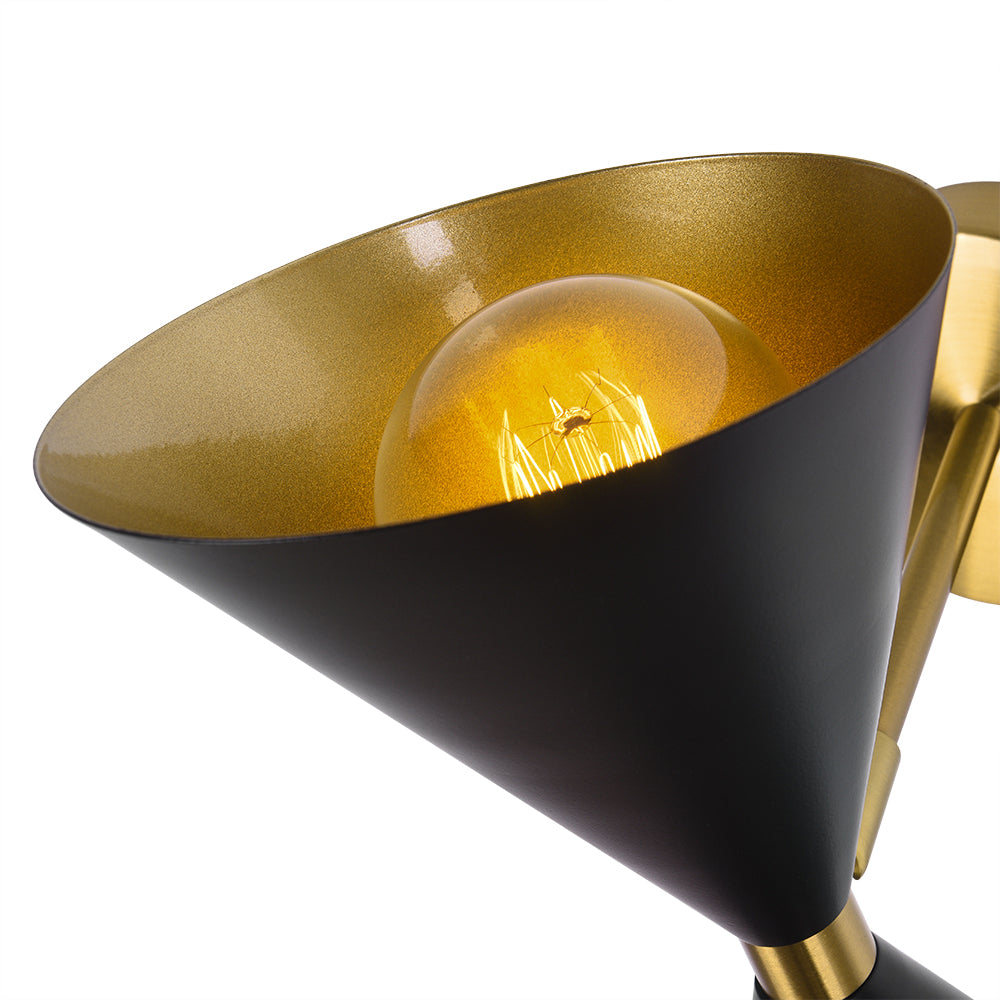 Mid-Century Modern Black Wall Sconce