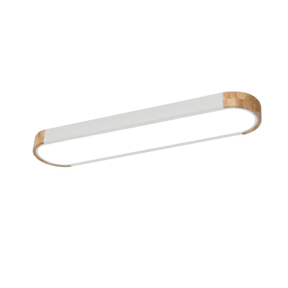 Dimmable Minimalist Long Oval Flush Mount LED Light