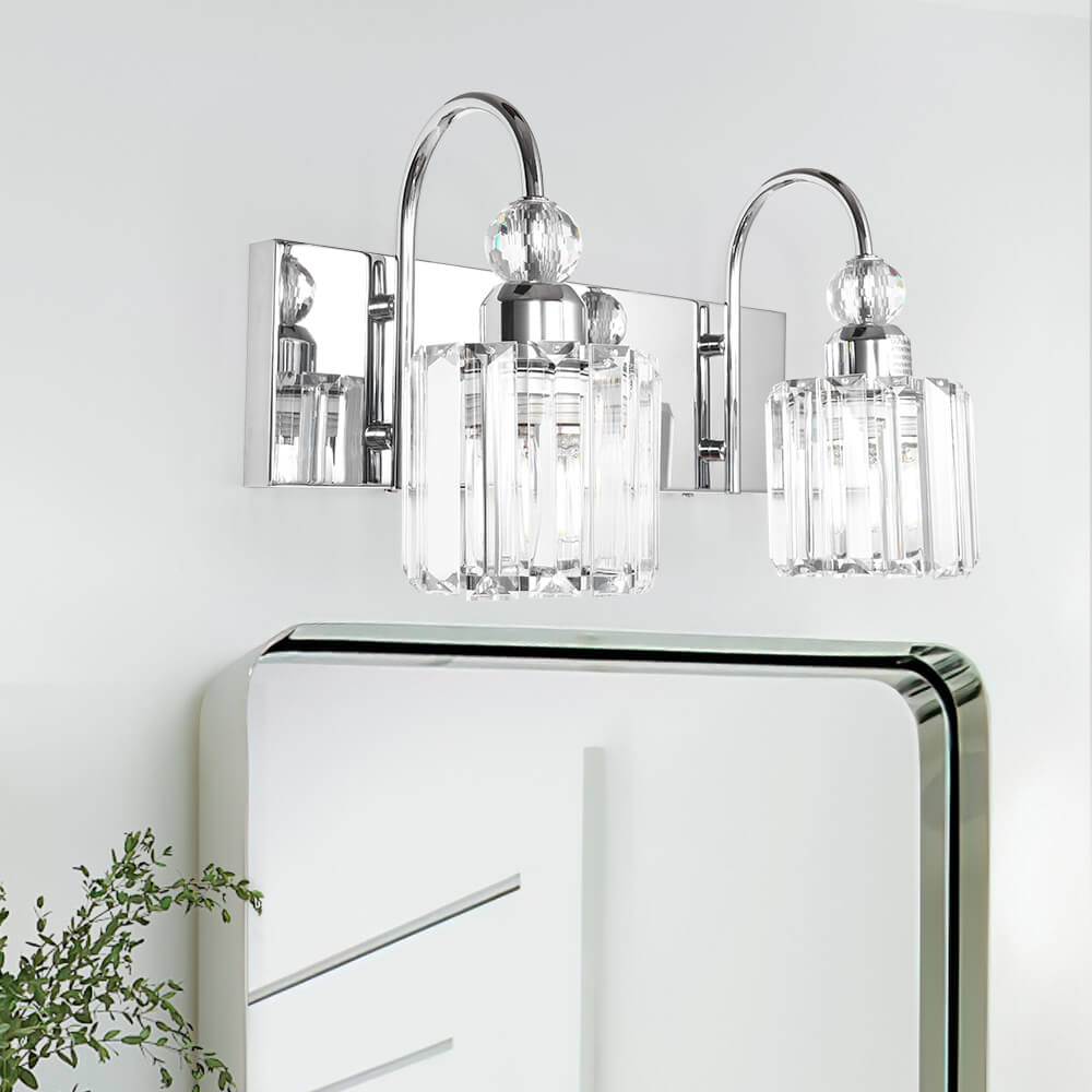 Modern Crystal Vanity Wall Sconce
