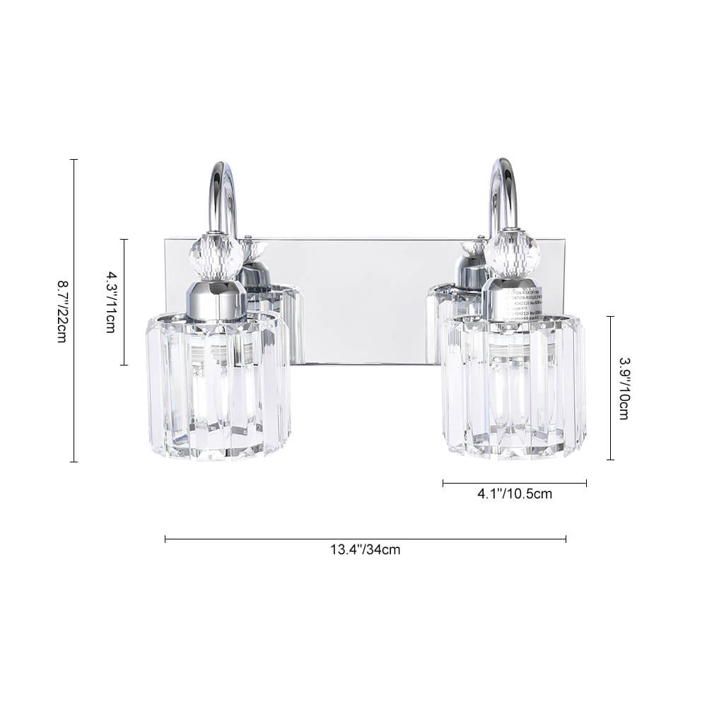 Modern Crystal Vanity Wall Sconce